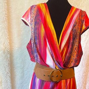 Tropical Print Maxi Dress